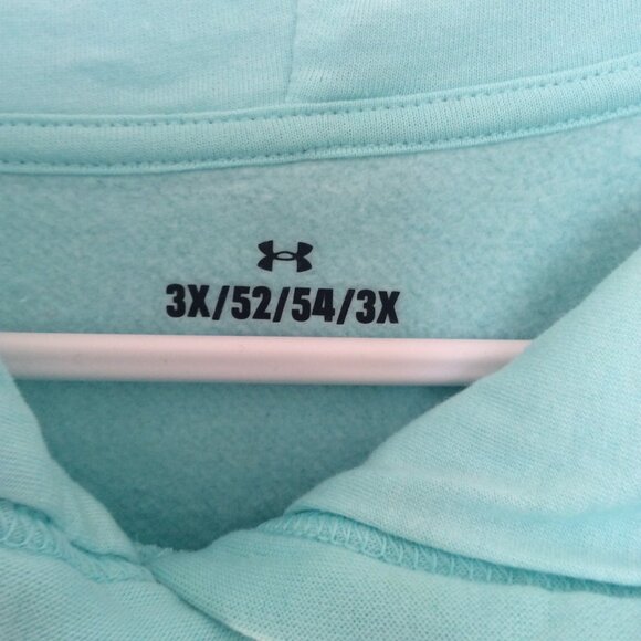 Under Armour Womens Ocean Turquoise Blue Hoodie, Plus Size 3X - Picture 4 of 5